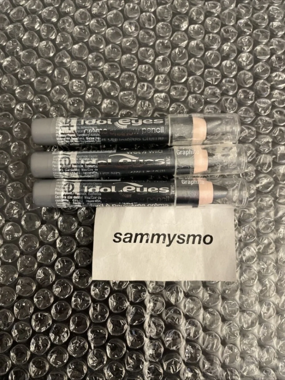 wet n wild IDOL EYES creme shadow pencil 135 Graphite x3 